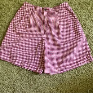 Liz Sport - Pink & White Gingham Shorts Sz 28